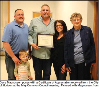 Retiring DPW And Utilities Supervisor Dave Magnussen Honored   At May Common Council Meeting