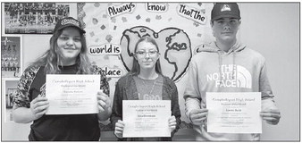 Campbellsport High School October  Students of the Month