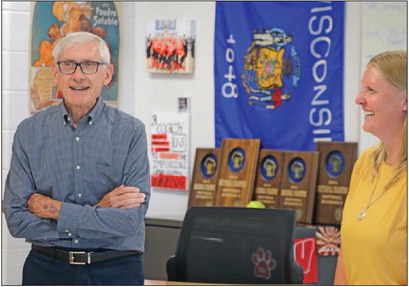 Governor Tony Evers Visits Lomira during  School District’s First Week